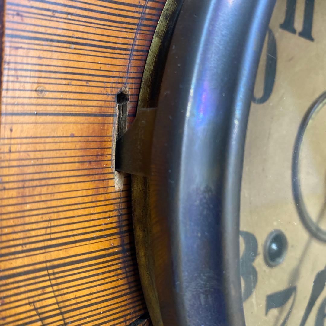 振り子時計　ゼンマイ式　掛け時計 アンティーク　古道具