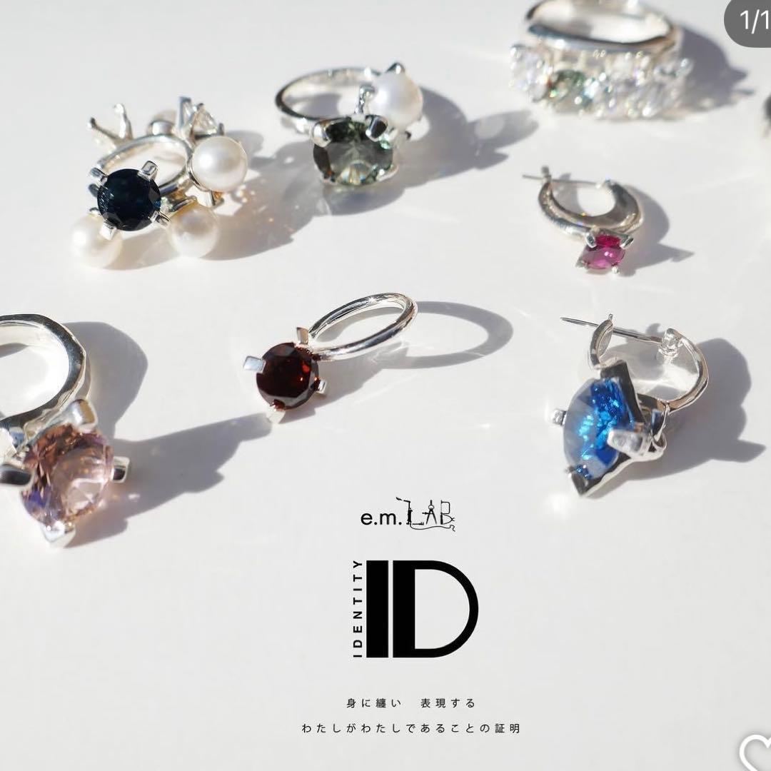 e.m. ジルコニア２粒リング e.m.LAB限定カラー 石替え 13号