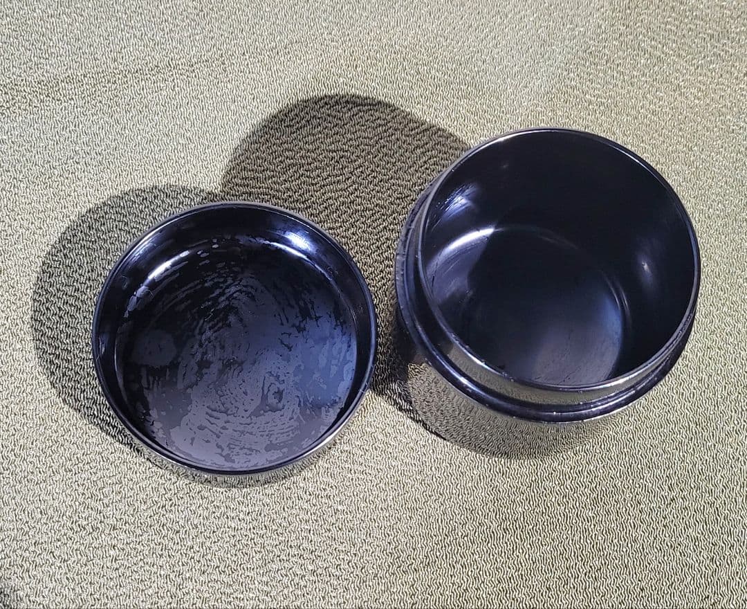 木製漆塗り　茶箱　茶道具セット