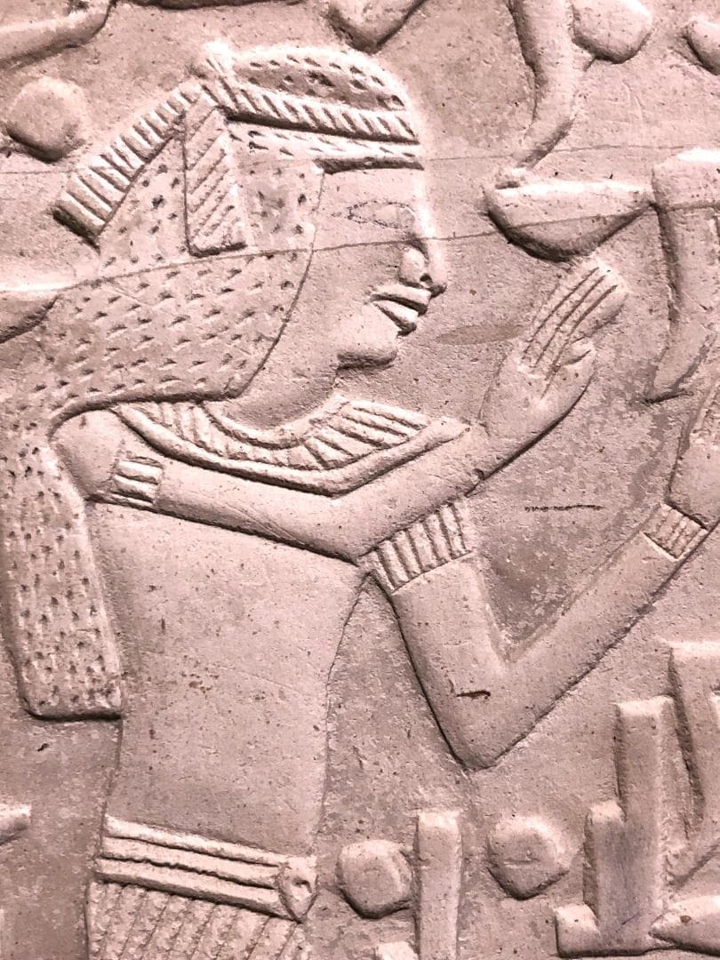 エジプト壁画彫刻 】 石灰岩断片 コレクター放出