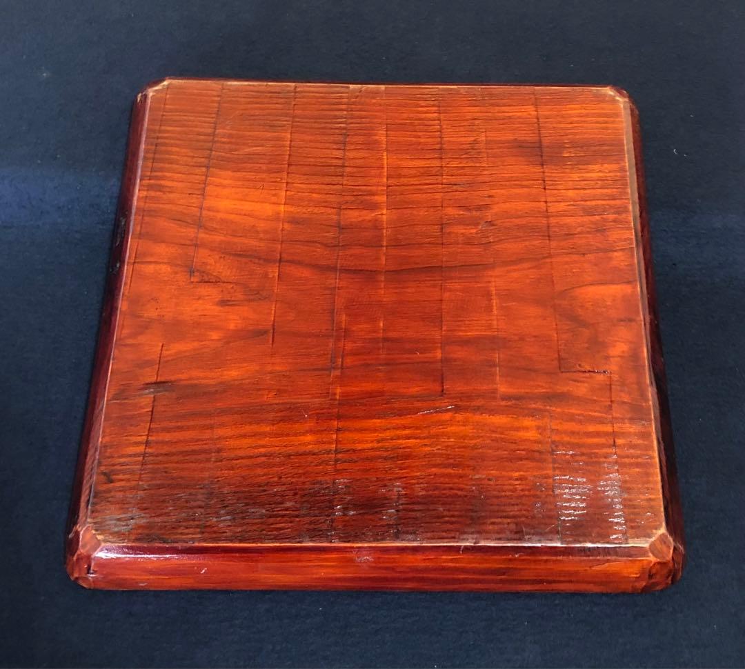 割引❗️《レ》伝統工芸 讃岐彫 讃岐盆5客 四方盆 銘々膳 刳抜 251027う1