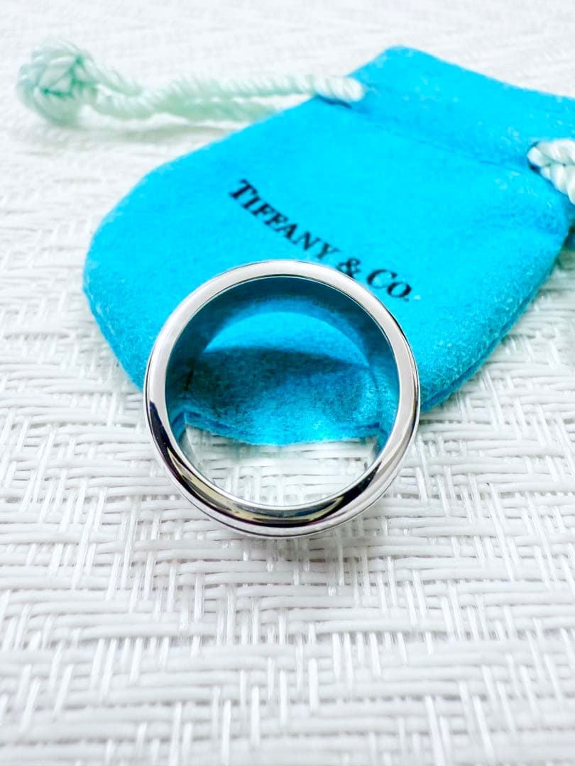 ティファニー　グルーブドリング　ダブルライン　リング　指輪　研磨済み　15号