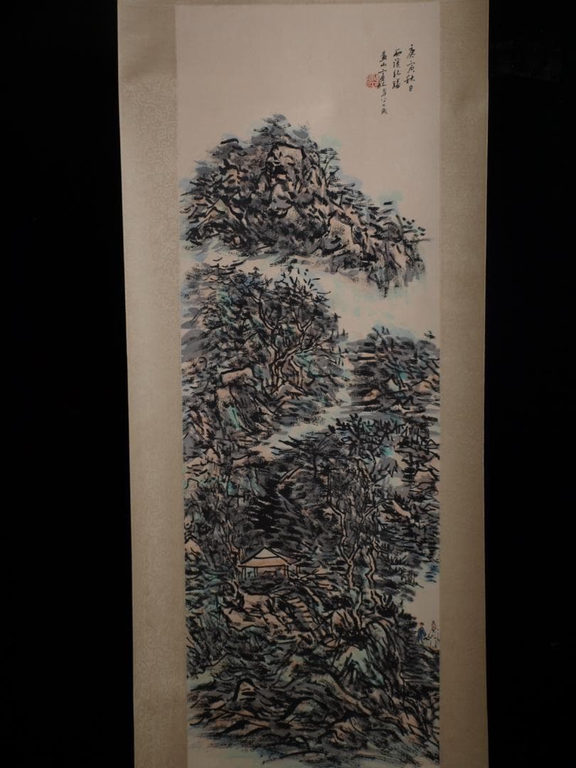 中国清時代の掛軸 唐寅作 激安骨董品 肉筆保証 古美術 DE419A3-5