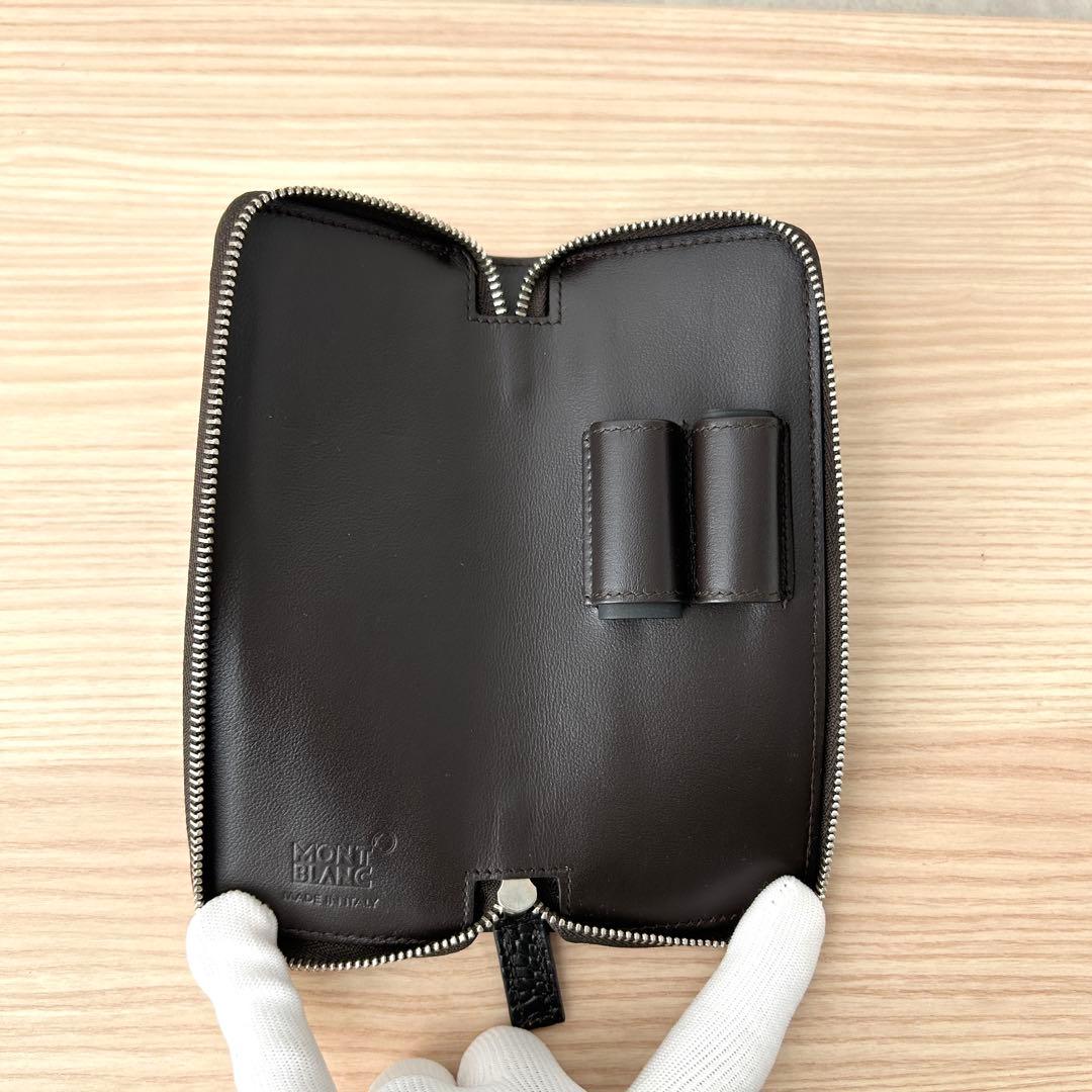 【良品✨️】モンブラン マイスターシュティック ペンケース クロコ型押し ブラック