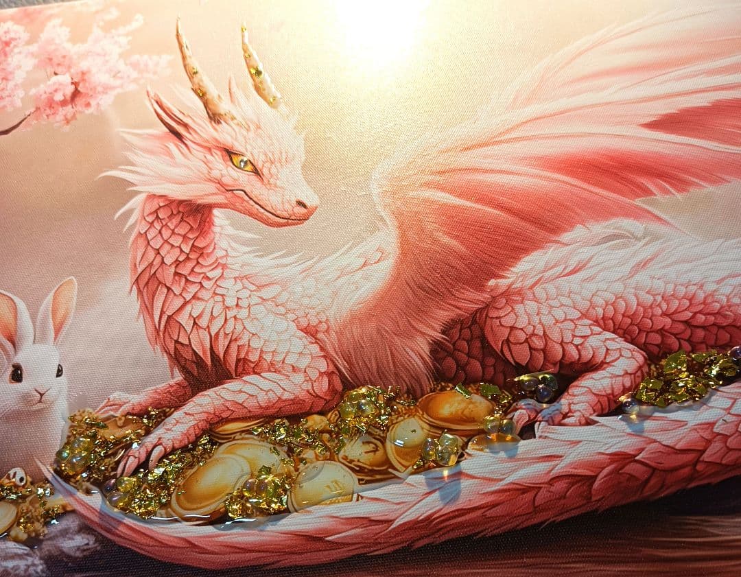 m*a様 開運絵画　❀財宝ザックザク愛うさぎ❀