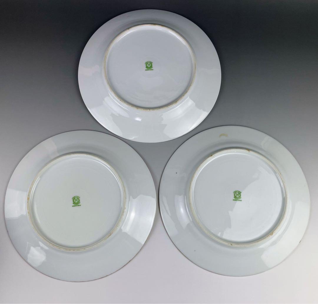 大型40cm！】オールドノリタケ 鹿紋 金盛り 大皿 プレートセット