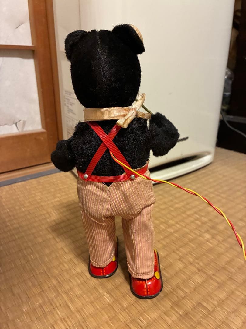 可動品！1960年代激レア ビンテージ 歩行 太鼓を叩きながら歩行するクマ