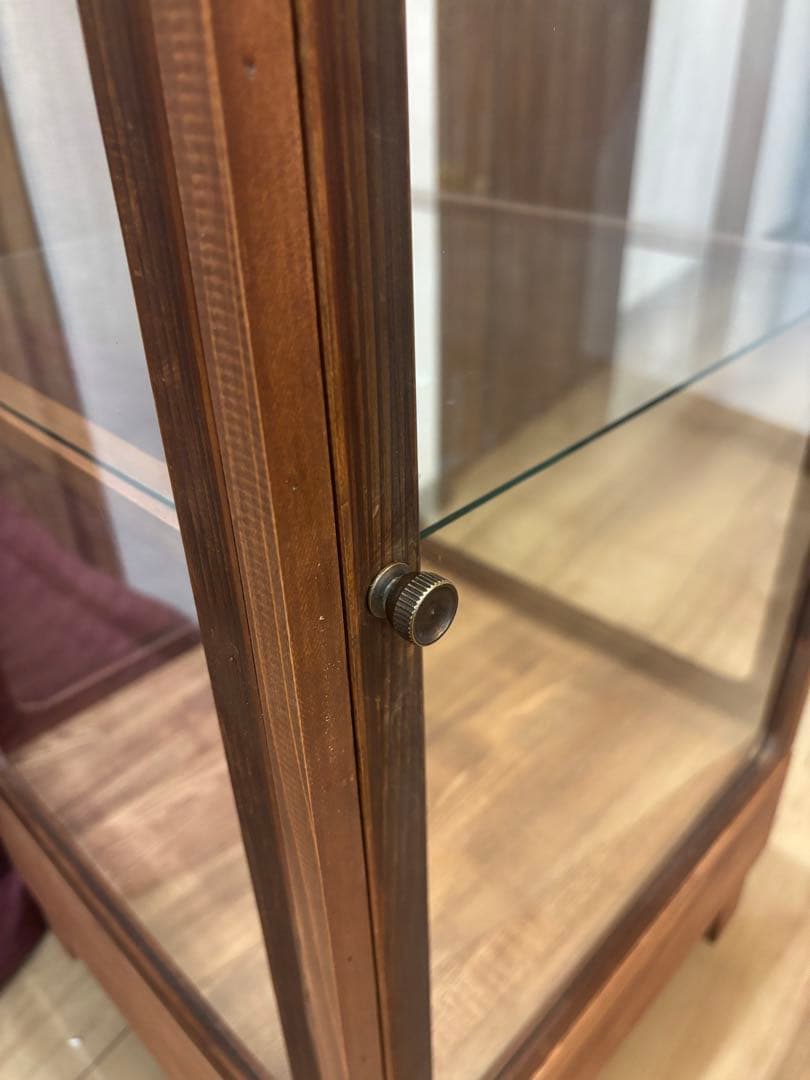 リメイク品 アンティークガラスケース 2段飾り棚