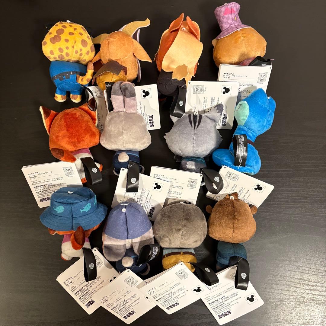 ズートピア2 &youマスコットVol.1.2.3 全12種コンプリートセット