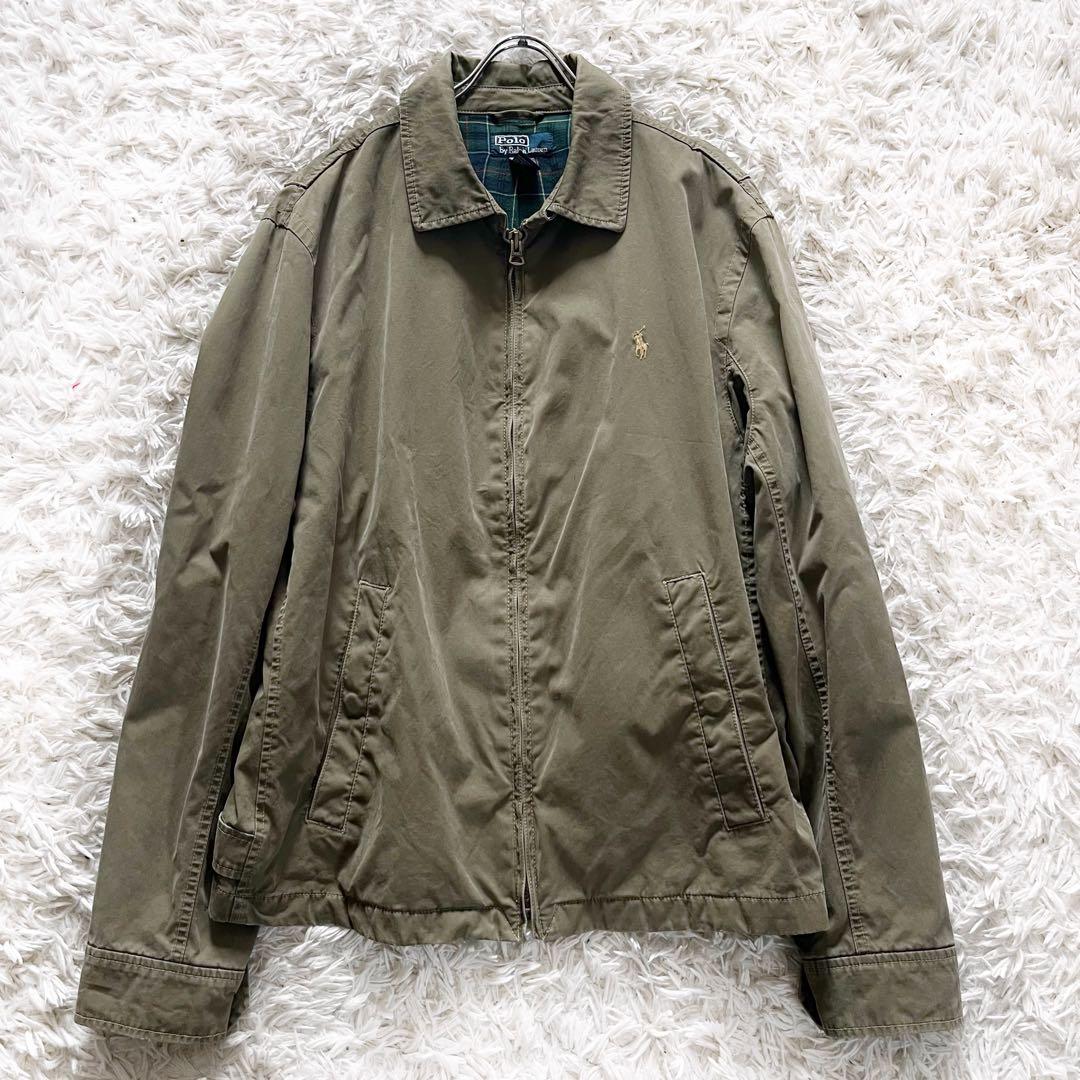 ラルフローレン ワンポイント刺繍 裏地チェック ジャケット オーバーサイズ