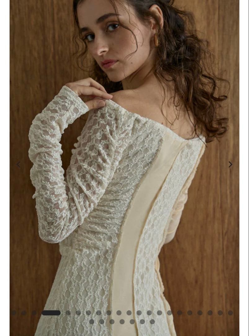 【1/5まで】eradie Lace＆Churu switching dress