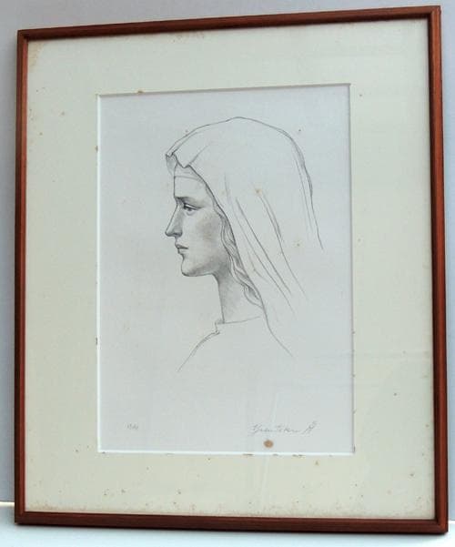 ミロ ◎ 舟越保武 ◎ 限定リトグラフ 「聖クララ」 セントクララ