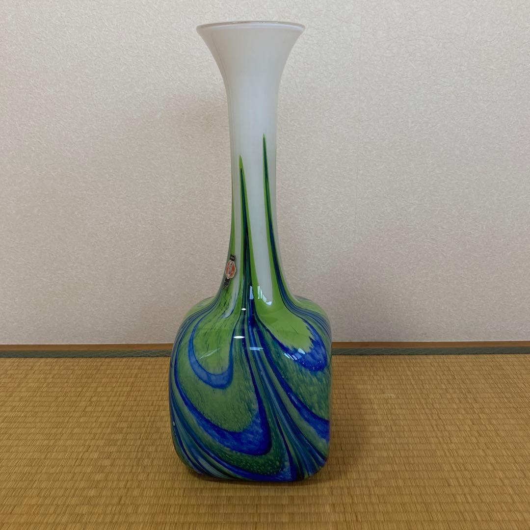 53cm 70`sイタリアヴィンテージハンドメイド花瓶 大型フラワーベース