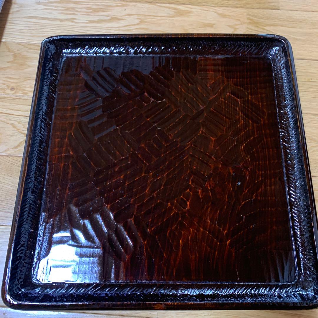 さぬき彫り四角形 膳 4枚セット