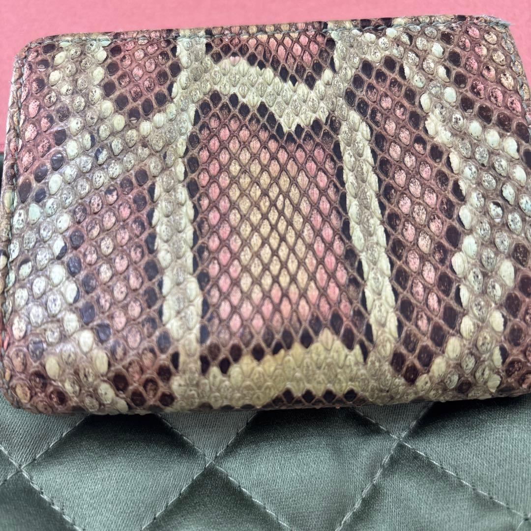 【箱付き】GUCCI GGマーモント パイソン 二つ折り財布