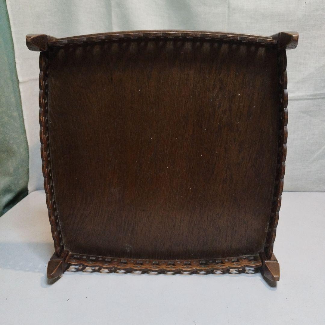 木製 移動式 多目的飾り棚 昭和中頃 民芸家具 横幅 奥行 大きめサイズ 花台