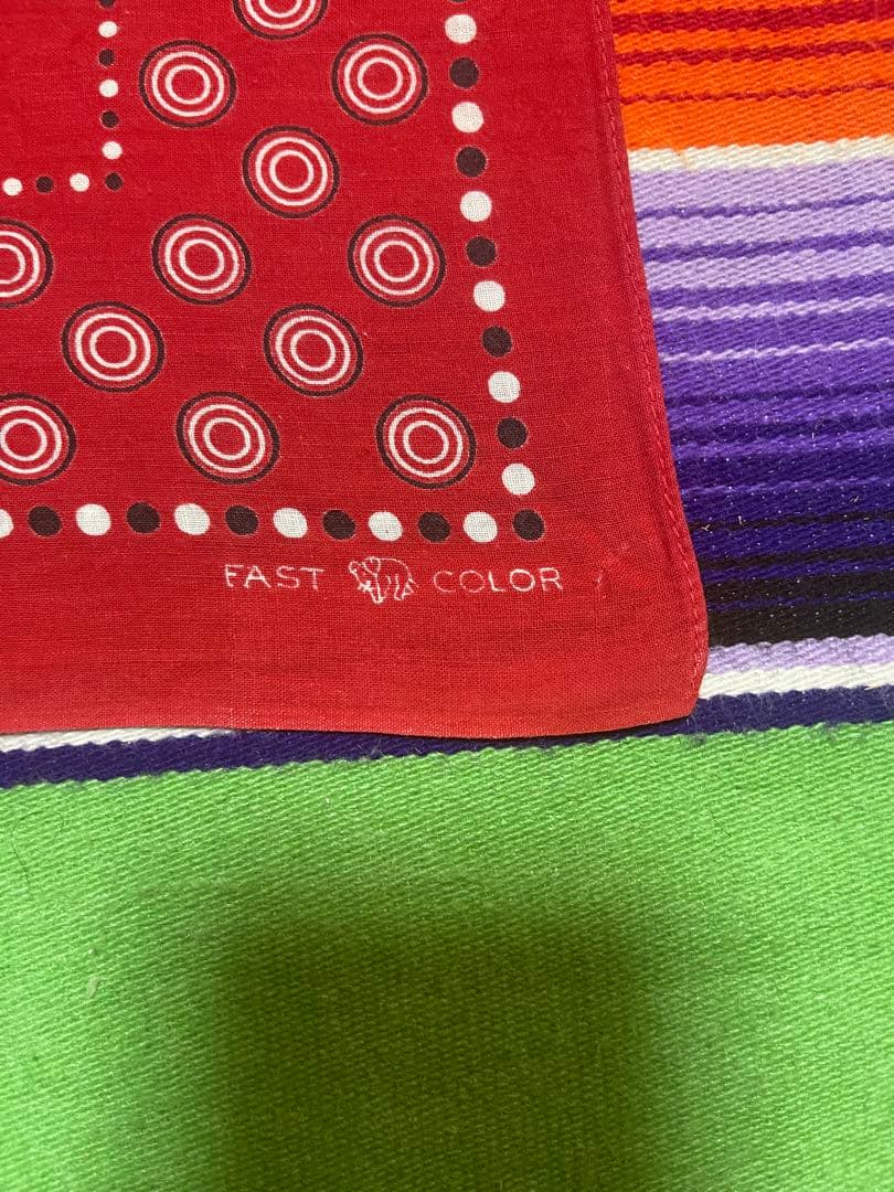 【REN 】②③③40s USA製 バンダナ ELEPHANT ゾウ 下鼻