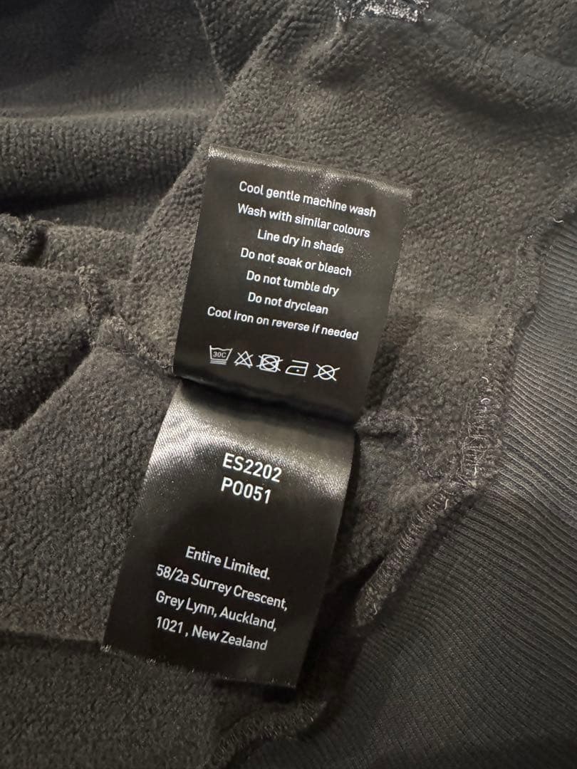 トップス Entire Studios ETERNAL ZIP WASHED BLACK