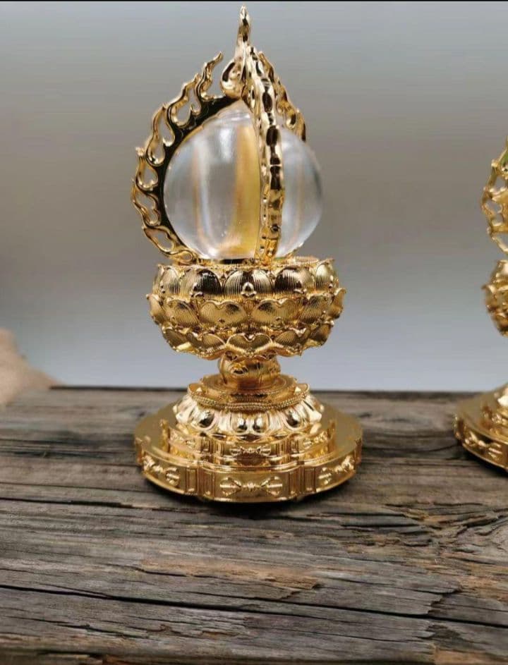 修縁堂】釈迦如来の宝珠です 銅メッキ 瑠璃を携帯する 法具