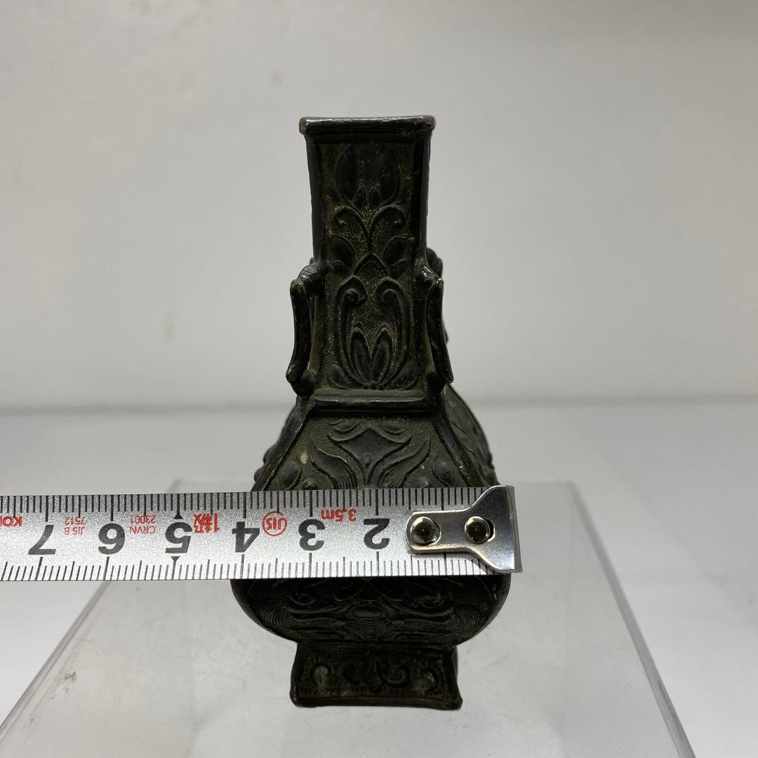 慶山堂 銅製 花瓶 147g タルカニ 東さ7-1124②