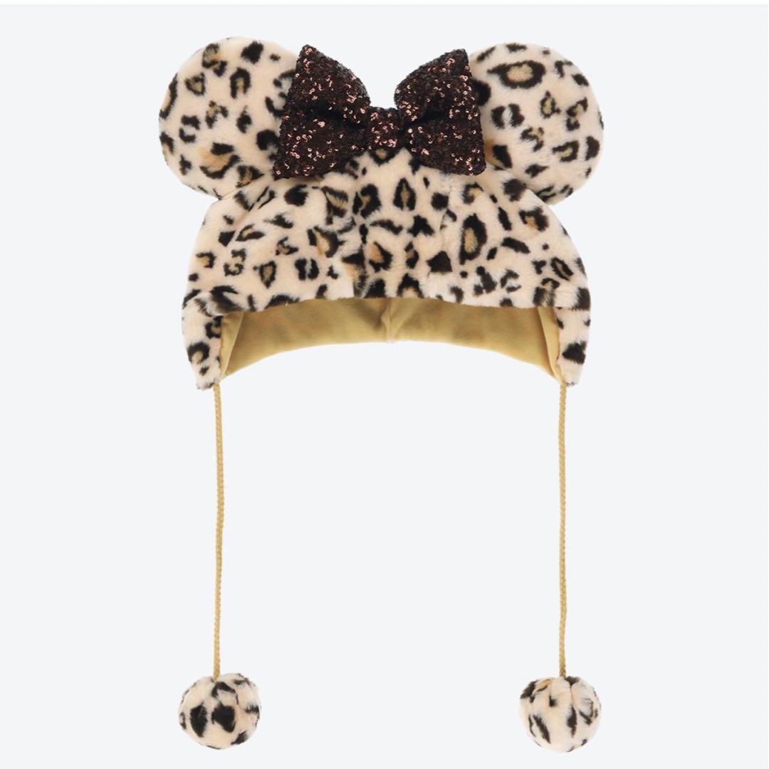 ディズニー ミニー 豹柄 レオパード ファンキャップ 茶色 ディズニー