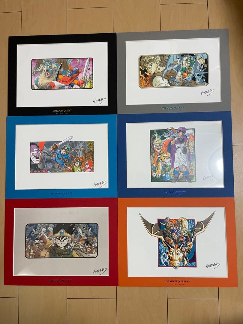 ドラゴンクエストⅠ〜Ⅲ ・Ⅳ〜Ⅵ Vジャンプ 鳥山明 複製原稿 6枚セット