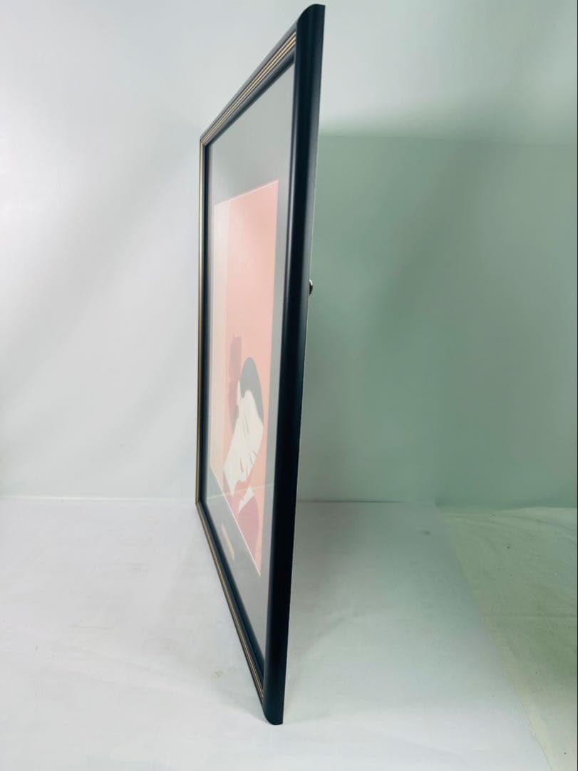 希少品】鶴田一郎 マイファニーヴァレンタイン 絵画 日本女性 額入り