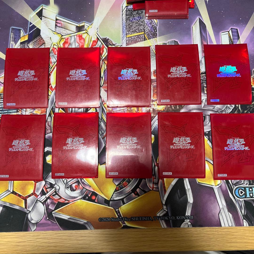 遊戯王　スリーブ　初期　旧オシリスレッド　70枚セット