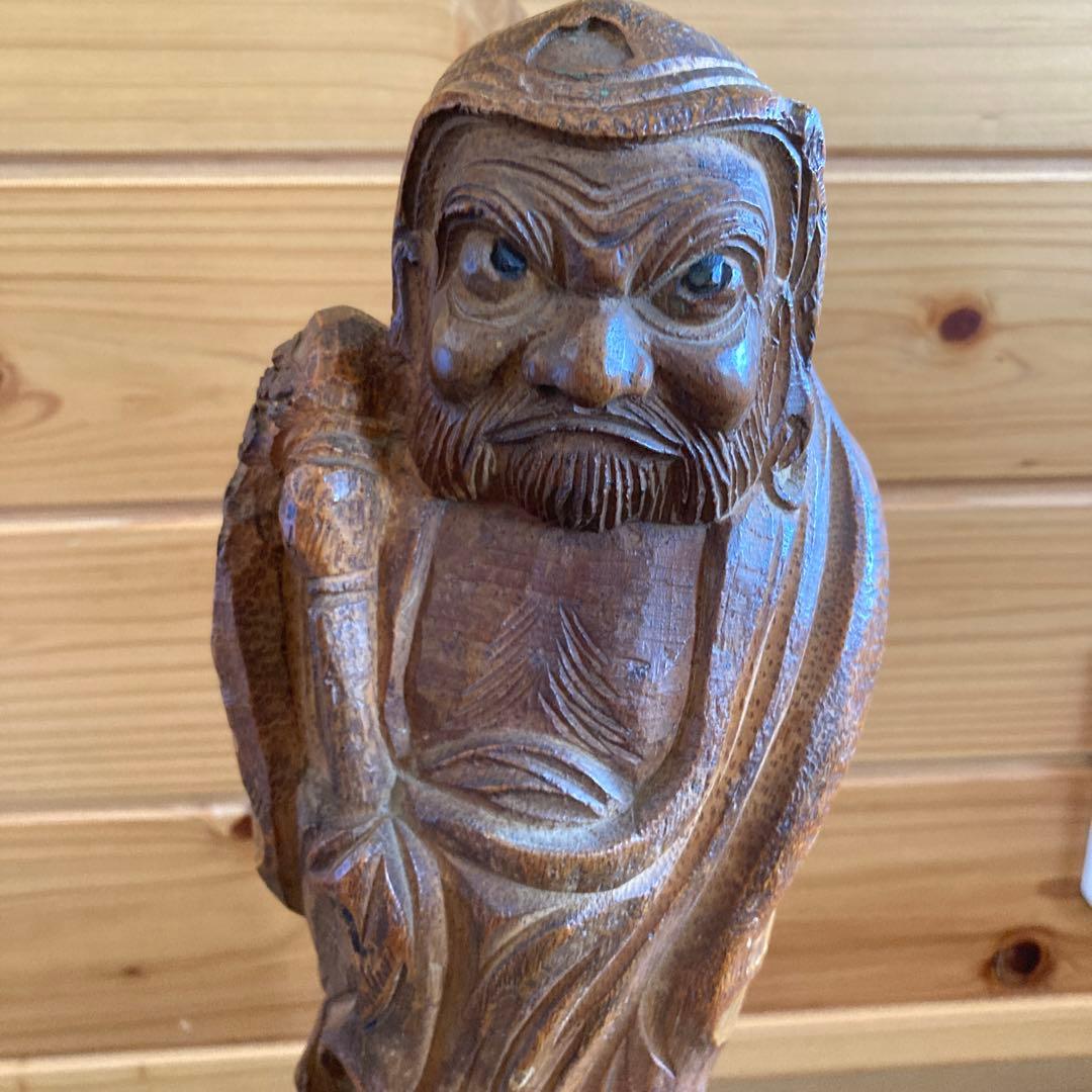 達磨竹彫刻（H3）【kurokunn】