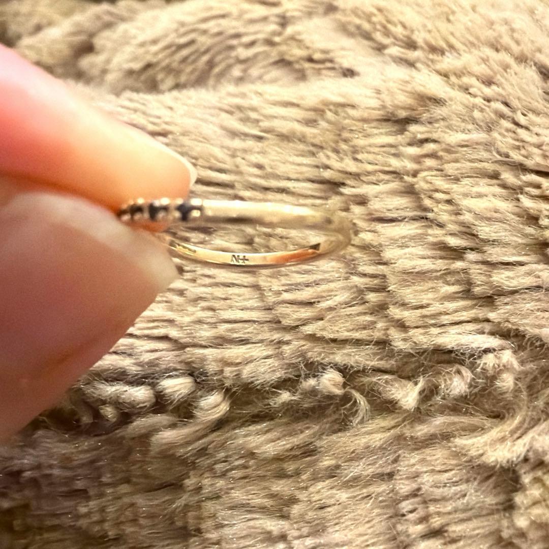 ノジェス　ブラックダイヤモンド　ピンキーリング