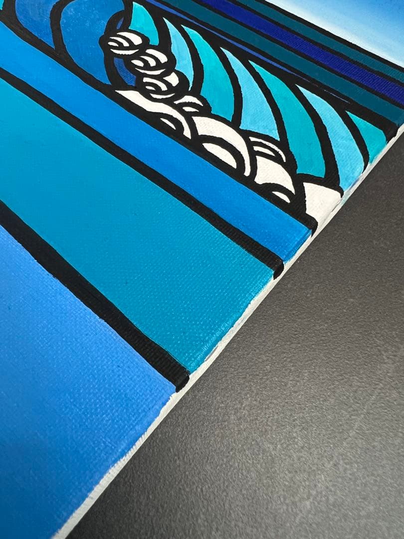 Wave/KURO F8 油絵 原画 風景画