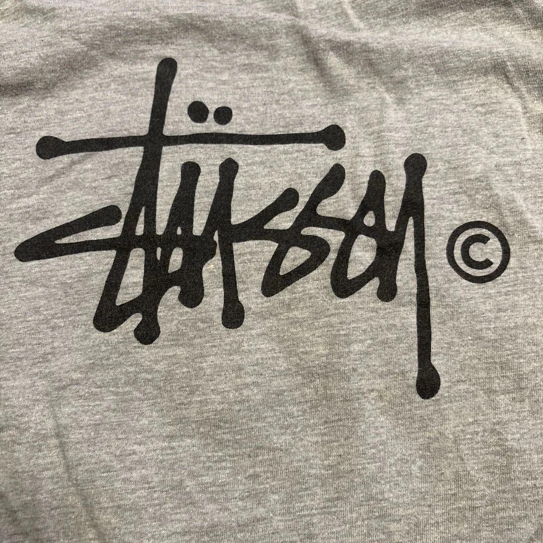 stüssy ロゴプリント Tシャツ グレー　XSサイズ