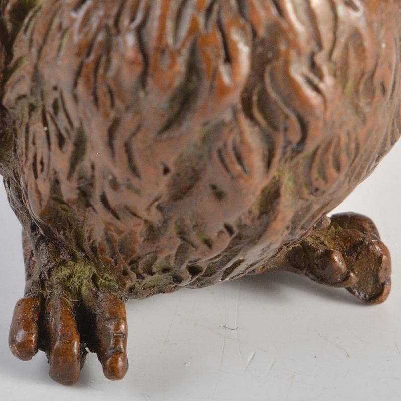 金工名品　古銅宣徳銅　鳥　紙鎮　置物　在銘　C　R6874E