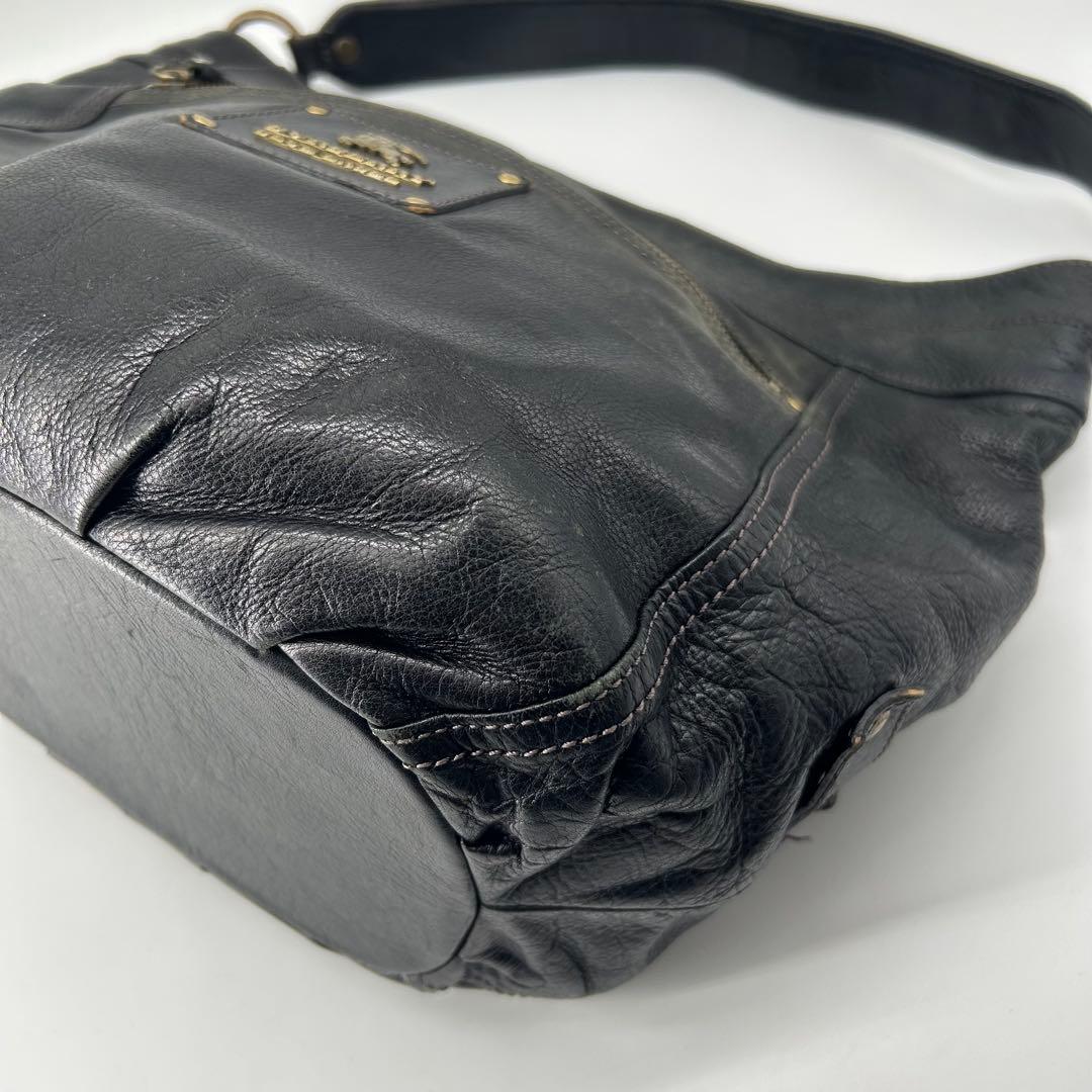 16797✨バーバリーブルーレーベル レザー ホースロゴ ワンショルダーバッグ