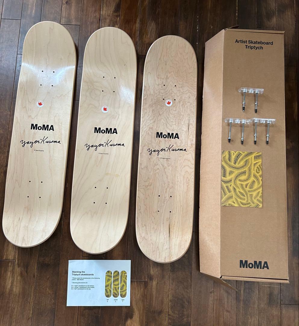 草間彌生 Yellow Trees Skateboard Triptych 3枚