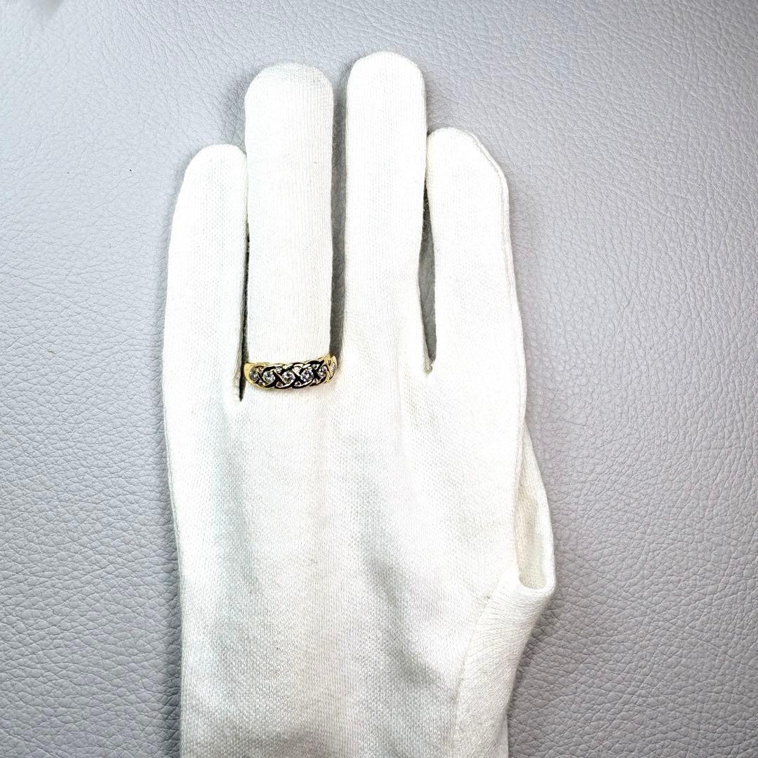 新品仕上げ♪ダイヤモンドリング 0.5ct K18 YG #10