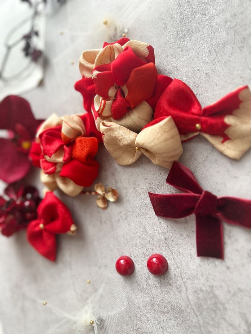 Ⓜ*︎様 七五三　七五三髪飾り　ヘッドドレス　着物髪飾り　リメイク髪飾り　055