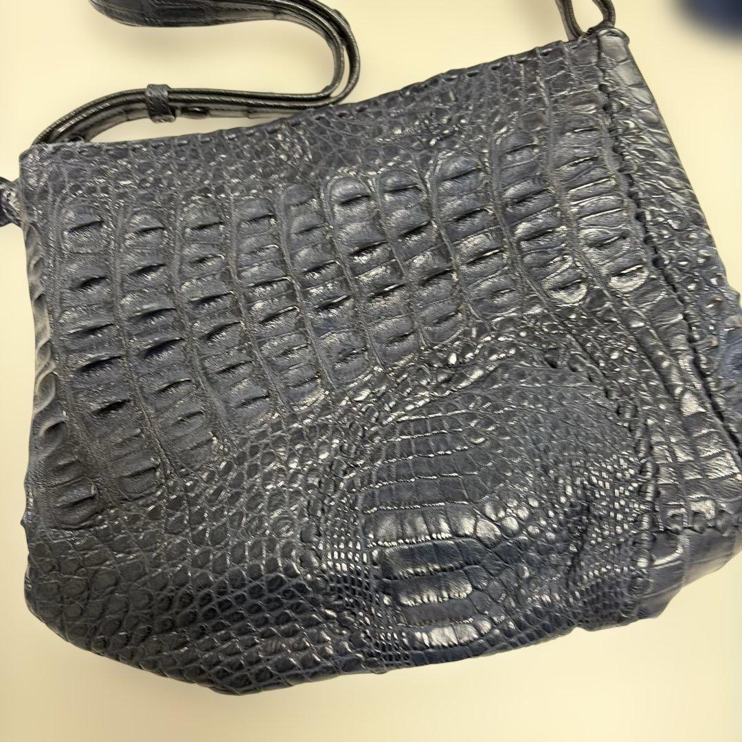 まさちゃん専用〜！IBIZA　濃紺　ワニ革　ショルダーバッグ　美品！