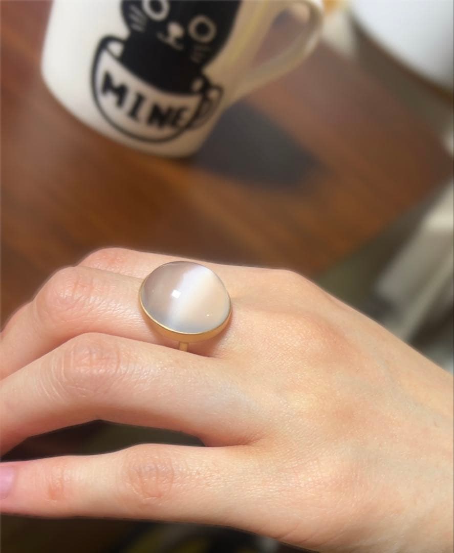 ぴ*ん様 MARIHA Earth Dropsリング ホワイトムーンストーン K