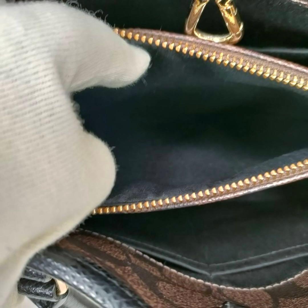 55 COACH コーチ　シグネチャー　2WAY ハンドバッグ　ショルダーバッグ