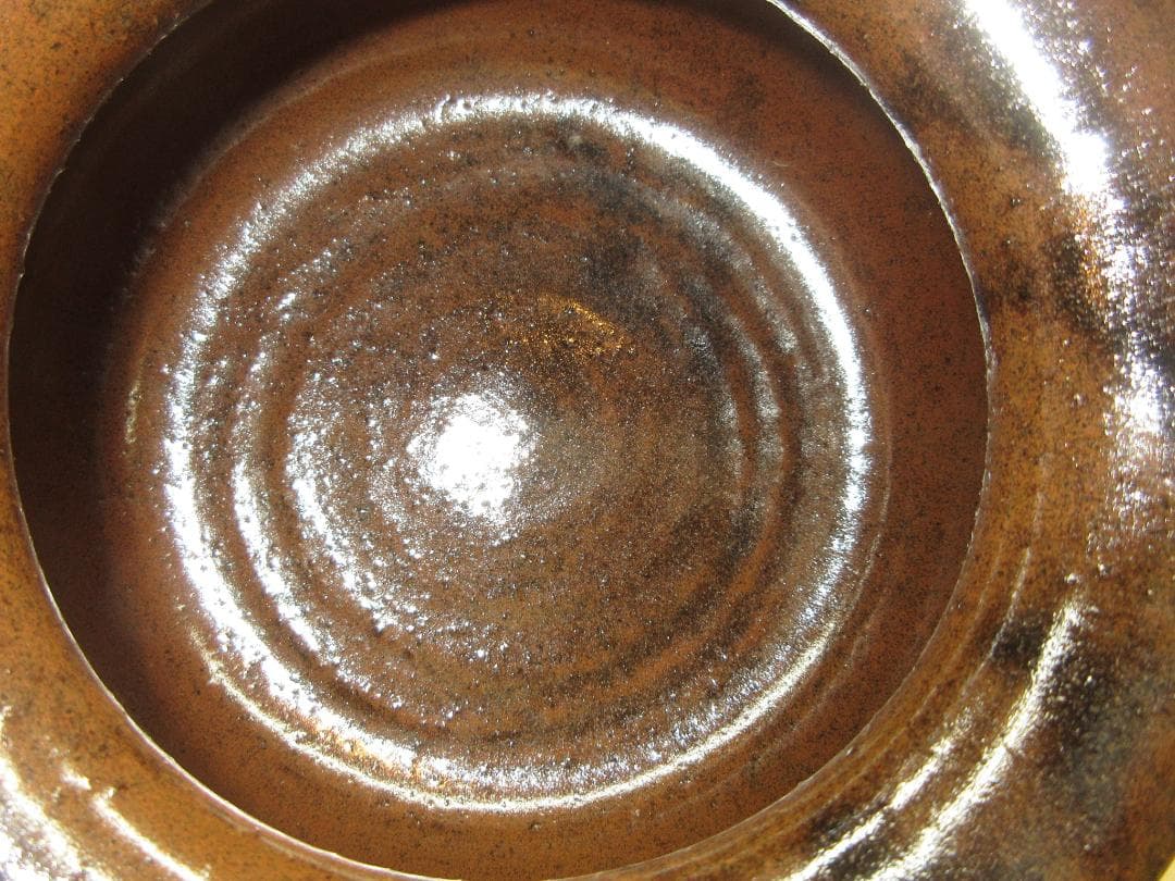 送料込【逢絢亭】茶道具 建水 美濃焼 瀬戸釉 エフゴ形 加藤弥右衛門 共