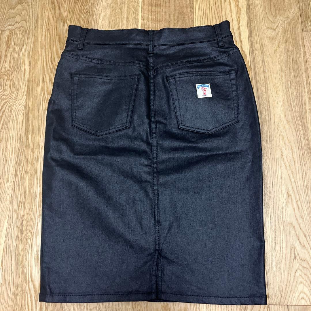 ok.soon×piccadilly コーティングデニムミディスカート