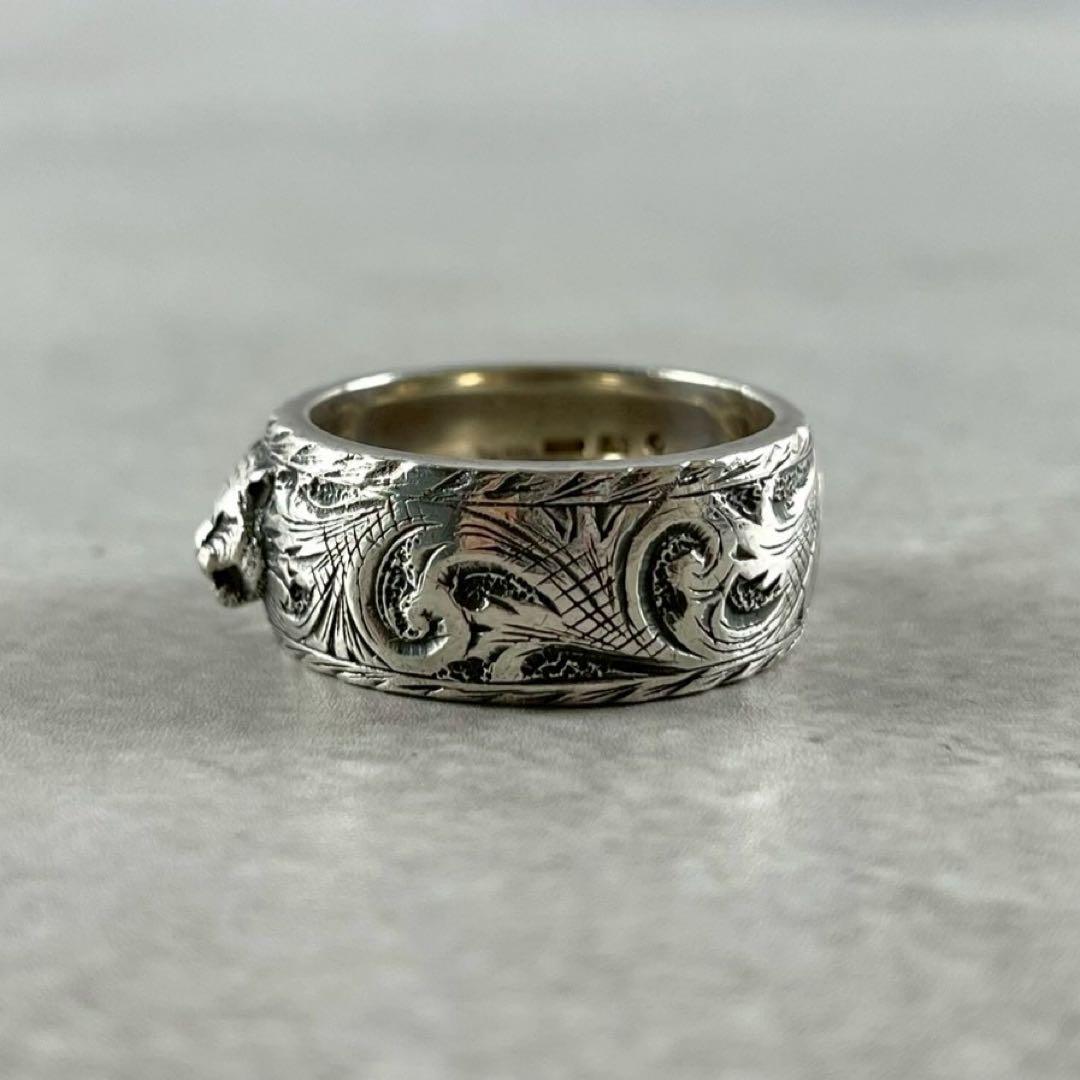 【極美品】GUCCI シルバーリング 23号 キャット インターロッキング