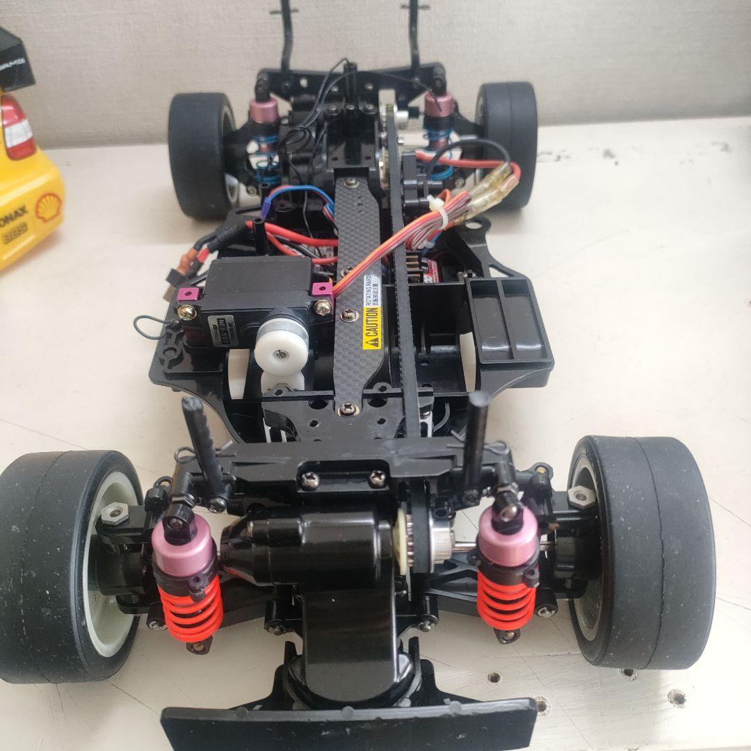 【当時物、レア】タミヤTA03シャーシ、メカ付き、メルセデスボディ付き
