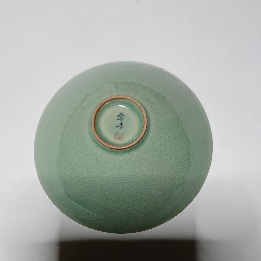 韓国陶芸家作品 青磁抹茶茶碗☆(箱無し)☆未使用品