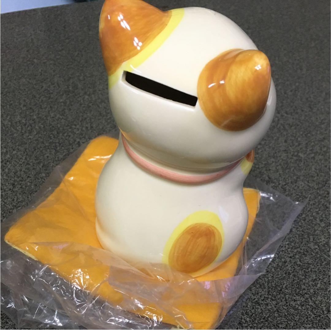 招き猫貯金箱 イエロー