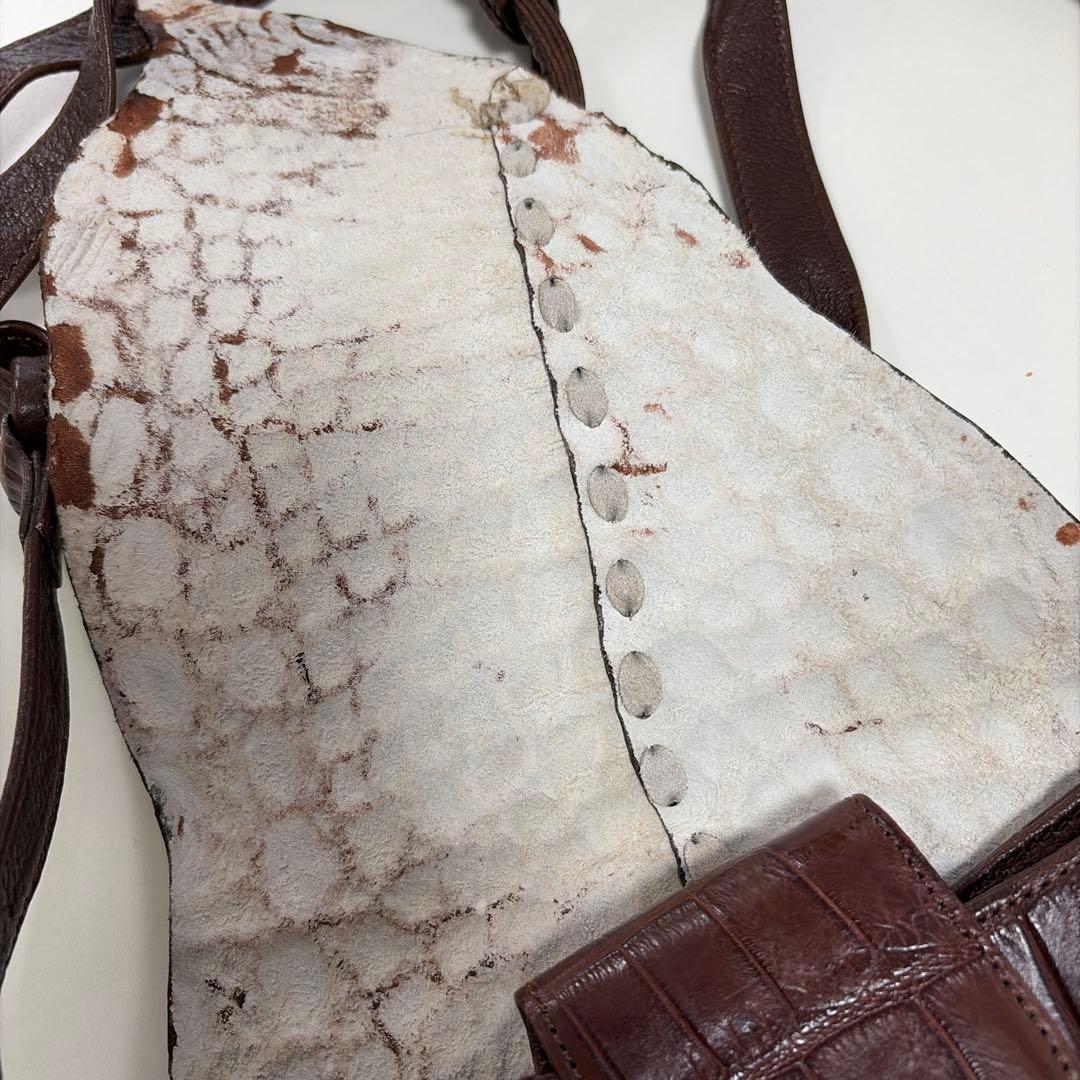 IBIZA　ブラウン　ワニ革　ショルダーバッグ　美品！