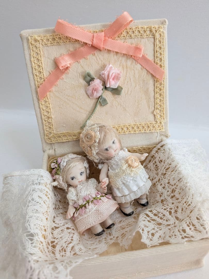 ☆ちびくま工房 シンディちゃんたちの、春色box アンティークレース