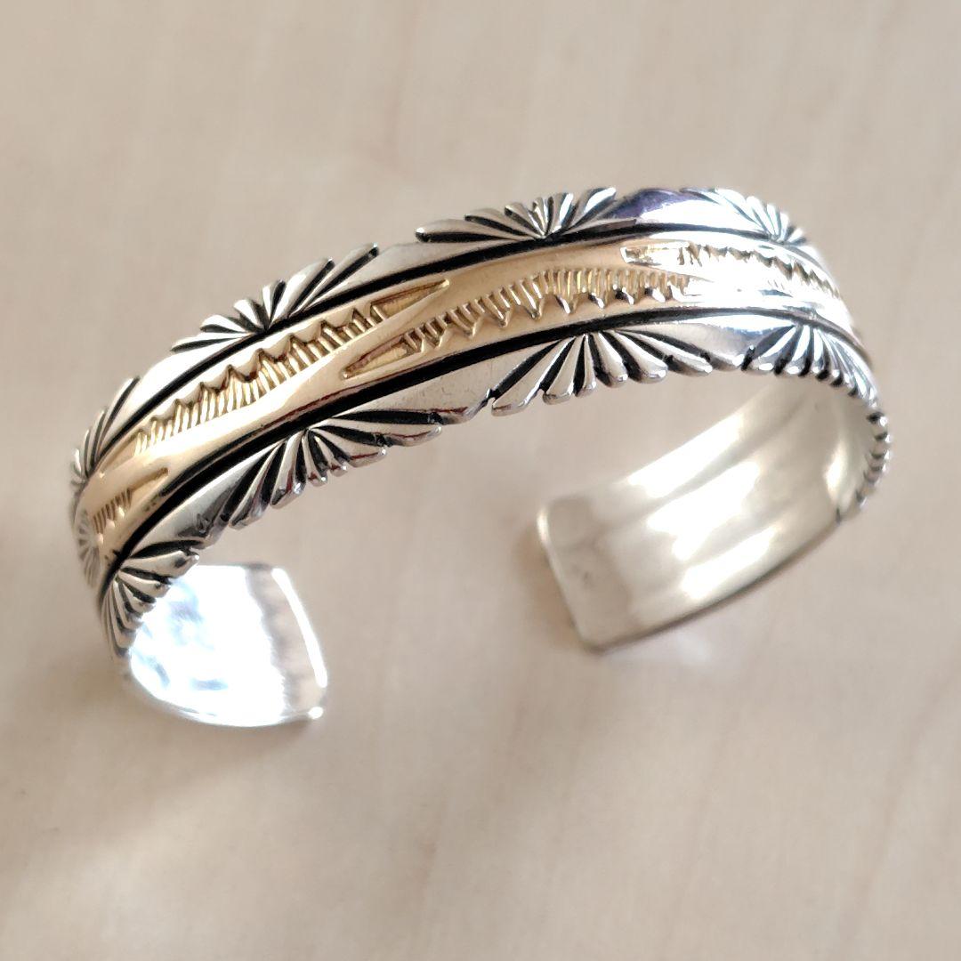 victor hicks ビクターヒックス シルバー 14K バングル ナバホ