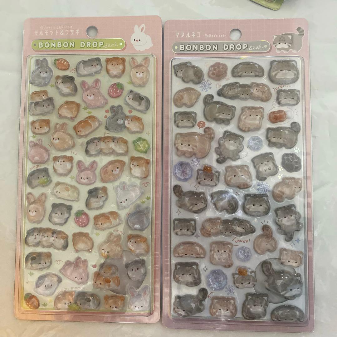 ボンボンドロップ　シール　オリジナル　クーリア 8枚セット　動物シリーズ